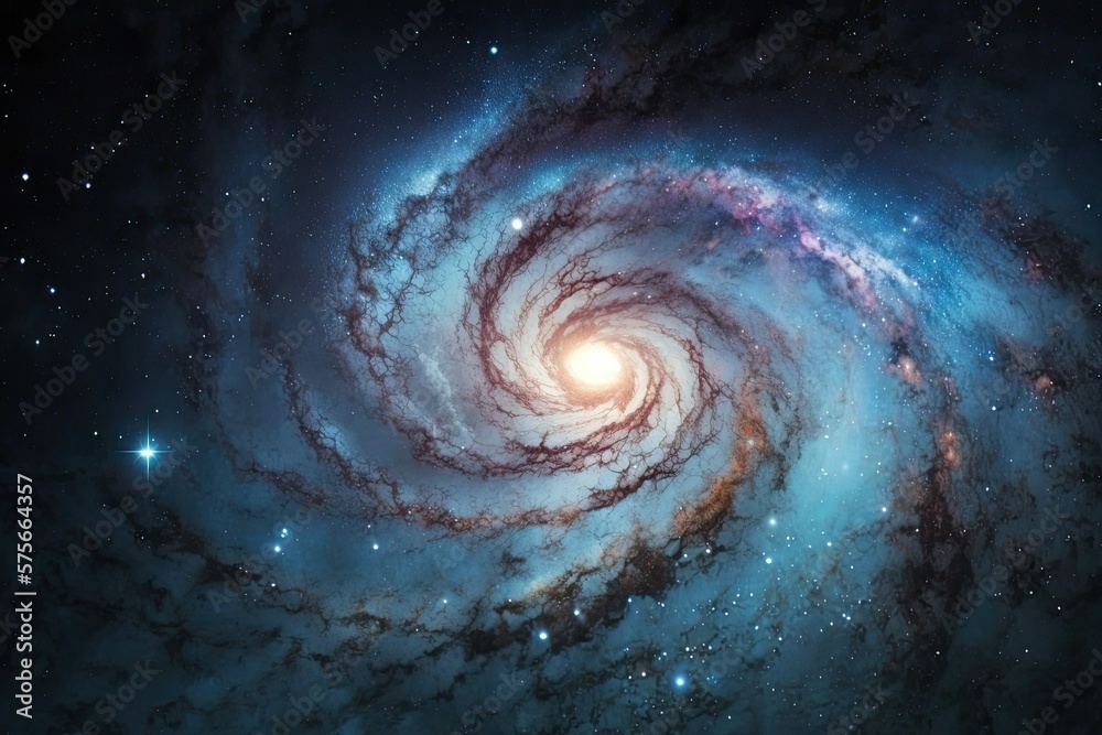Canvas Prints the milky way galaxy as a background. generative ai