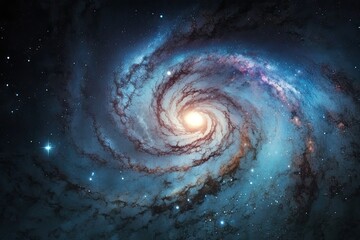 The Milky Way galaxy as a background. Generative AI