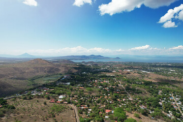 Panorama view of Managua city Nicaragua