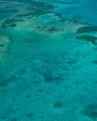 Fototapeta na wymiar Los Roques archipelago in Venezuela, paradise beaches, light blue beaches, vertical photo