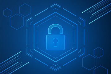 Cyber security technology concept , Shield With Keyhole icon with world map background , personal data , vector illustration.