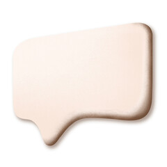 Text Chat Speech Bubble 3d Icon Transparent Background
