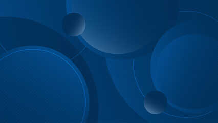 multiple blue circle graphic screen, halftone tech presentation  template