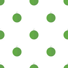 Minimalistic seamless pattern with fresh watermelon in flat style