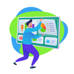 Marketing and sales business growth dashboard presentation