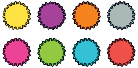 Iron bottle cap. Vector drawing