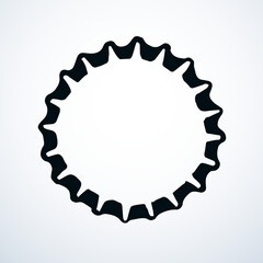 Iron bottle cap. Vector drawing