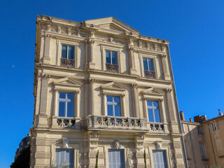 Immeuble ancien, quartier de l’Ecusson à Montpellier, Occitanie