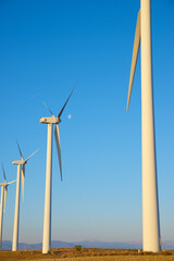 Fototapeta premium Wind turbine generators for ecological electricity production