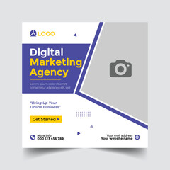 Creative digital marketing  social media post template