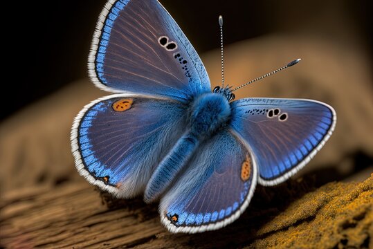 Celina polyommatus, a male species of the southern blue butterfly, Generative AI