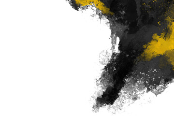 Black and Yellow Watercolor modern brush style with colorful texture for your template.