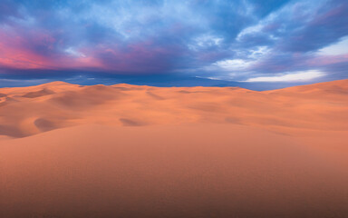 Obraz na płótnie Canvas 砂漠、砂の小山