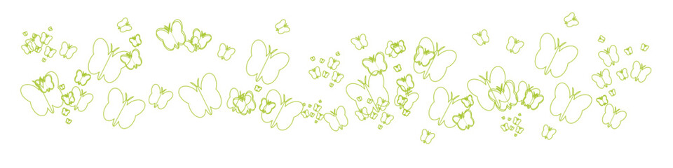 Grün Schmetterlinge Band Banner