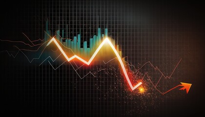 Un graphique coloré de commerce de marché d'affaires d'économie. Idéal comme fond d'écran.