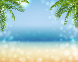 Fototapeta na wymiar tropical background with palm trees