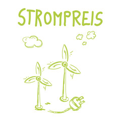 Strompreis Strom Preis Infografik Windenergie Energie Wind Grün