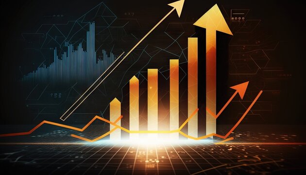 Un graphique color&eacute; de commerce de march&eacute; d'affaires d'&eacute;conomie. Id&eacute;al comme fond d'&eacute;cran.