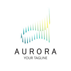 Naklejka premium aurora logo design icon illustration vector template