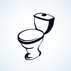 Toilet. Vector drawing