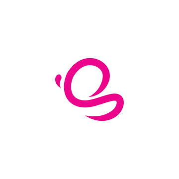 Letter S Butterfly Fashion Modern Logo Design Vector Illustration Template