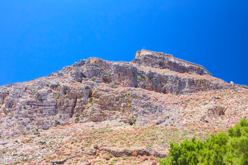 THE CRETE ISLAND, GREECE - JUNE, 04, 2019: The island Gramvousa and the bay Balos