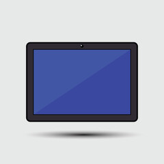 tablet pc flat design Icon Vector Illustration