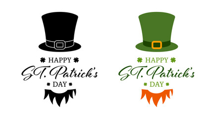 Saint Patrick Day banner isolated on white background