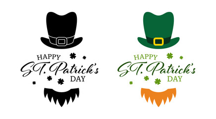 Saint Patrick Day banner isolated on white background
