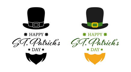 Saint Patrick Day banner isolated on white background