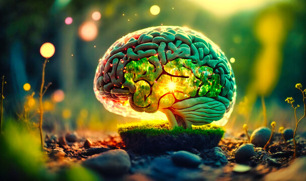 A stunning illustration of the human brain exploding with ideas and insights, evoking a sense of wonder and awe at the limitless possibilities of the human intellect