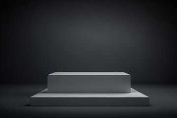 Platform or empty pedestal. Podium for product.
