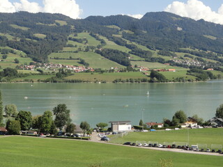 Fototapeta premium Lac de Gruyère, canton de Fribourg (Suisse)