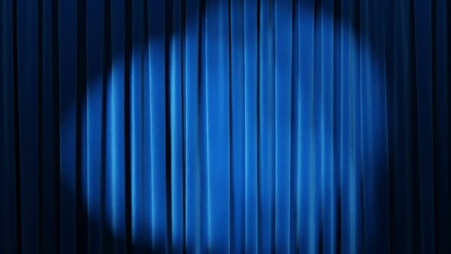 Empty theater velvet curtains with spotlights. Looping animation, 4k 