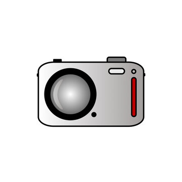 illustrazione di fotocamera compatta su sfondo trasparente