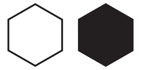 ofvs329 OutlineFilledVectorSign ofvs - hexagon vector icon . isolated transparent . black outline and filled version . AI 10 / EPS 10 / PNG . g11669 - obrazy, fototapety, plakaty