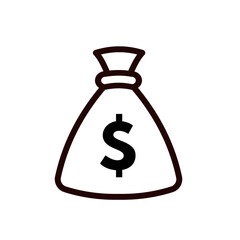 Money Bag Icon - Dollar Signs