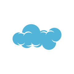 Fototapeta premium Vector of blue clouds on light white background