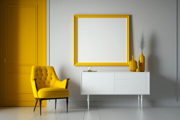 Yellow, Gold, White Room, Midcentury