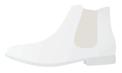 White man ankle shoe. vector illustration