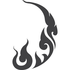 Thai art pattern silhouette symbol. Designed in round and eclipse shape for decorative.