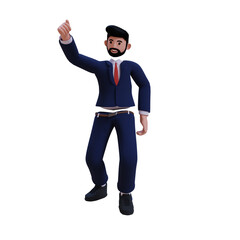 3d Business. icon isolated on white background. 3d rendering illustration