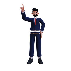 3d Business. icon isolated on white background. 3d rendering illustration