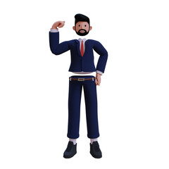Obraz premium 3d Business. icon isolated on white background. 3d rendering illustration
