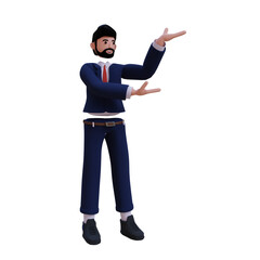 3d Business. icon isolated on white background. 3d rendering illustration