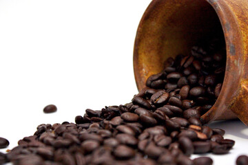 Coffee Beans and a Coffee Mug