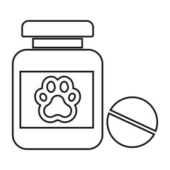 Animal drug, dog, pet medicine icon