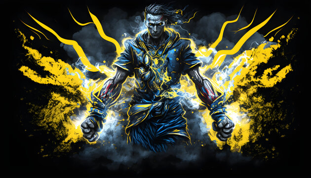 strong and free, unbreakable ukraine, resistance of ukraine, yellow and blue colors
