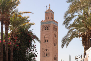 Fototapeta na wymiar Koutoubia Mosque minaret