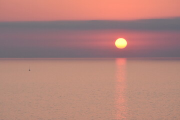 tramonto sul mare